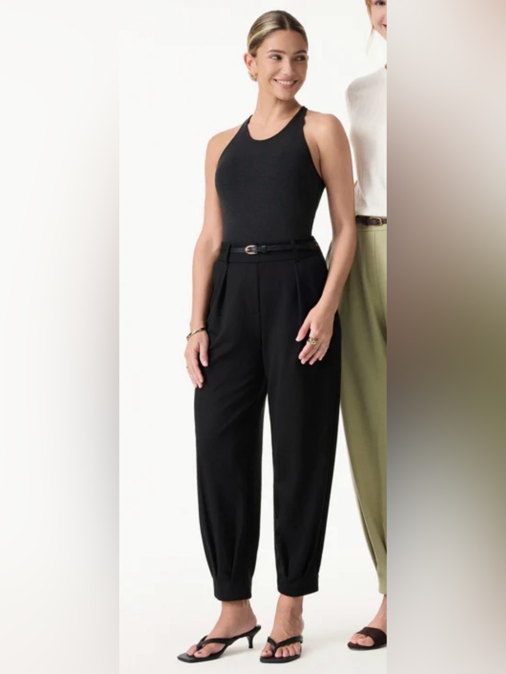 Stretch Linen-Like Wrinkle-Resistant Tapered Pant